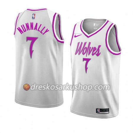 Muški NBA Dres Minnesota Timberwolves James Nunnally 7 Nike 2018-19 Bijela Swingman